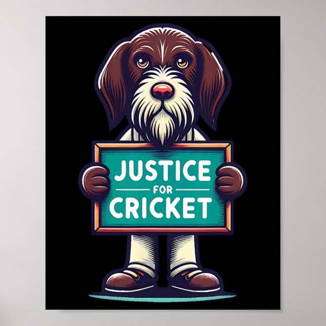 Poster Retrô De Caça De Críquete De Equipe Engraçado De E (Frente)