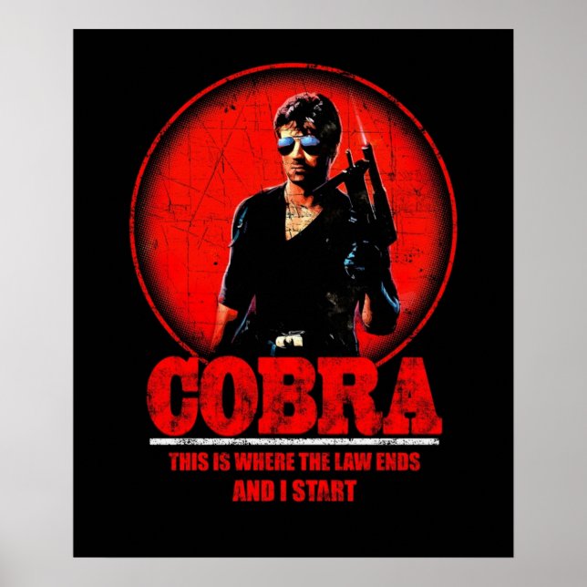 Poster Retro de Filme Cobra (Frente)