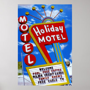 Poster retro de Las Vegas do motel do feriado