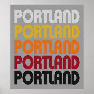 Poster retro de Portland