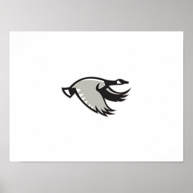 Pôster Retro de Voo de Ganso do Canadá (Frente)