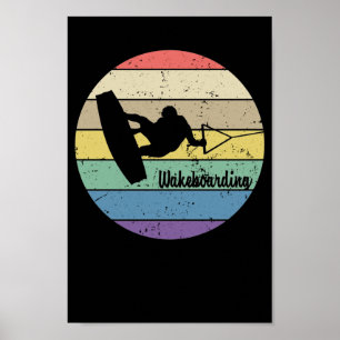 Poster Retro de Wakeboard