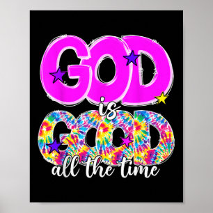 Poster Retro Deus É Bom O Tempo Todo Adoração Cristã O