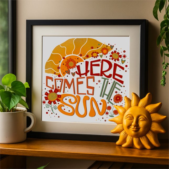 Poster Retro Divertido Vem a Inspirividade do Sol (Criador carregado)