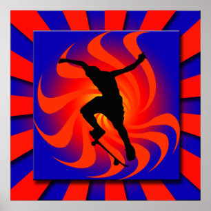 POSTER RETRO DO SKATER