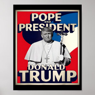 Poster Retro Donald Trump Presidente E Vat Católico