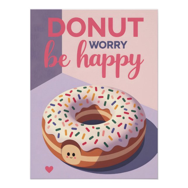 Pôster Retro Donut Print – Classic Pastry Poster for Kitc (Frente)