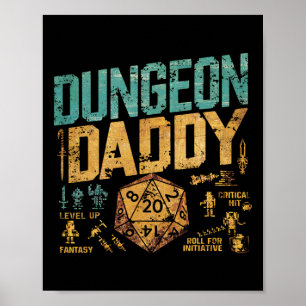 Poster Retro Dungeon Pai Para Pai