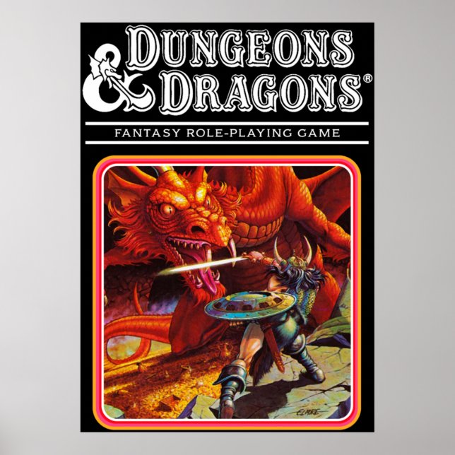 Poster Retro Dungeons Dragon (Frente)