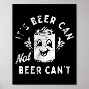 Poster Retro É Lata De Cerveja Não Cerveja Não Pode Piada