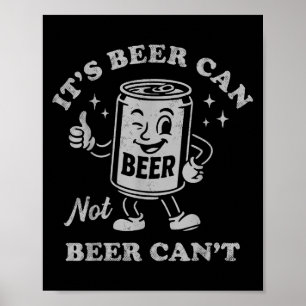 Poster Retro É Lata De Cerveja Não Cerveja Não Pode Piada