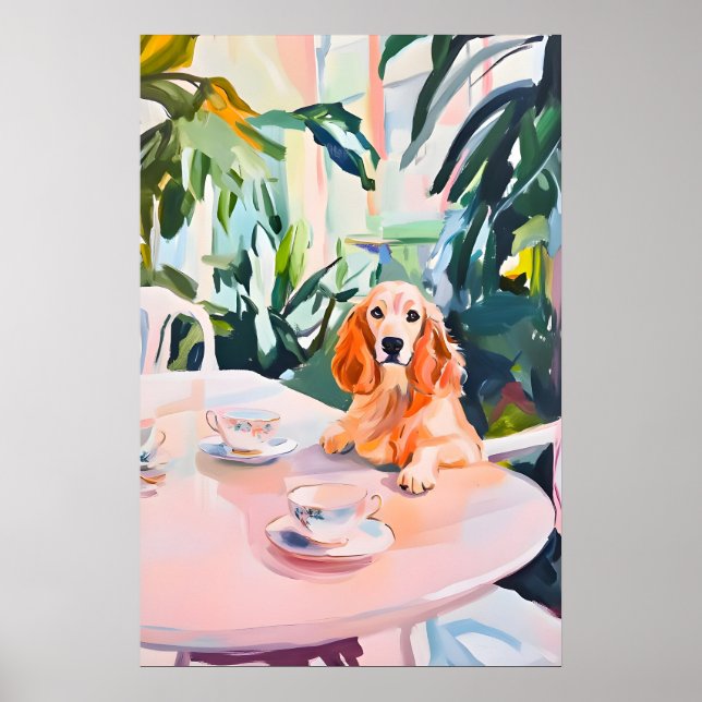 Poster Retro English Cocker Spaniel Poster, Cocker (Frente)