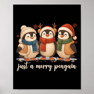 Poster Retro Engraçado Apenas Um Pinguim Feliz Festa De N