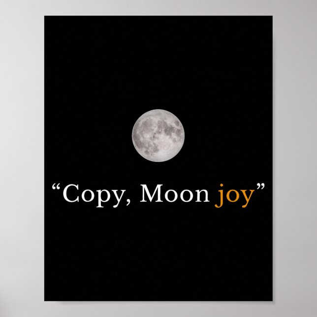 Poster Retro engraçado tendência cópia lua alegria minima (Frente)