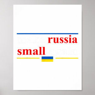 Poster Retro Engraçado Torna a Rússia Pequena Novamente
