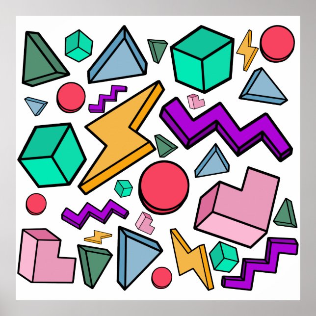 Poster Retro estético da Vintage dos anos 80 (Frente)