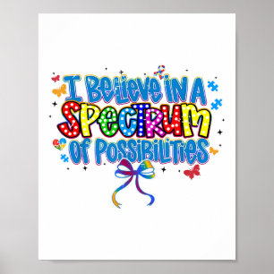 Poster Retro Eu Acredito Num Espectro De Possibilidades A