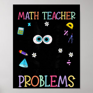 Poster Retro Eu Sou Professor De Matemática Claro Que Ten
