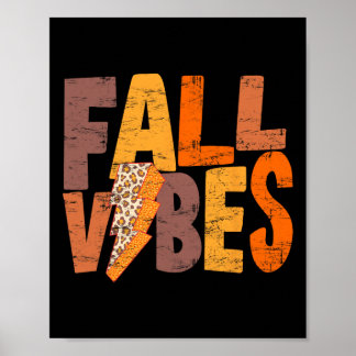 Poster Retro Fall Vibes Pumpkin Season Autumn Men Women