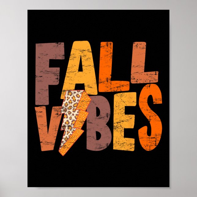 Poster Retro Fall Vibes Pumpkin Season Autumn Men Women (Frente)
