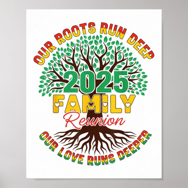 Poster Retro Family Reunion Party 2025  (Frente)