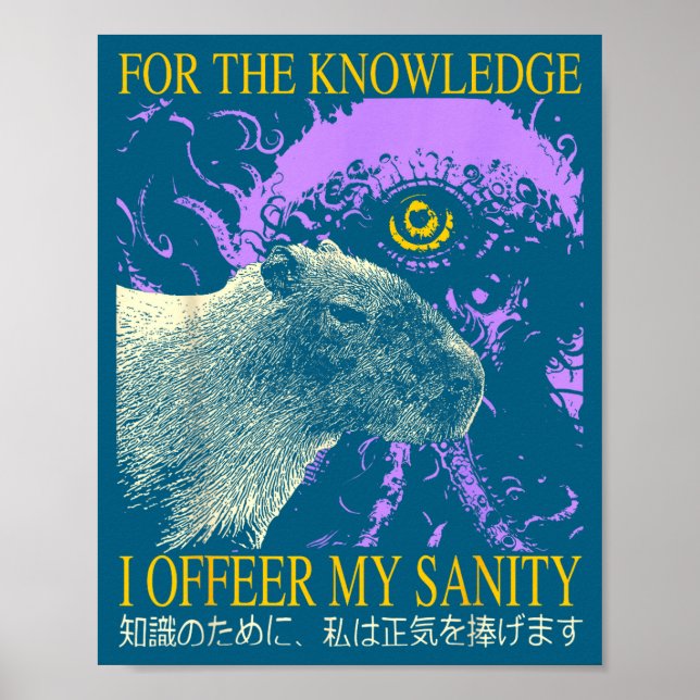 Poster Retro For The Knowledge I Offer My Sanity Japanese (Frente)