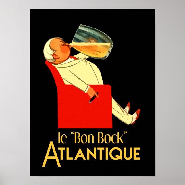 Poster Retro French Beer e Le Bon Bock (novo) (Frente)