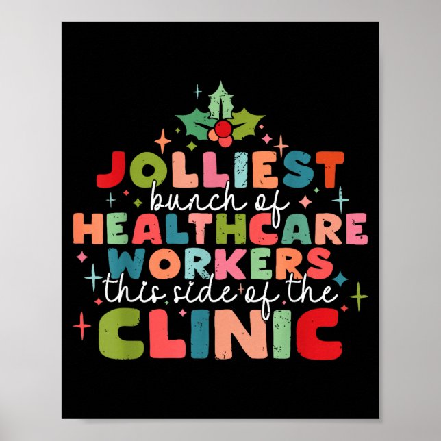 Poster Retro Funny Nurse Jolliest Bunch Of Healthcare Wor (Frente)