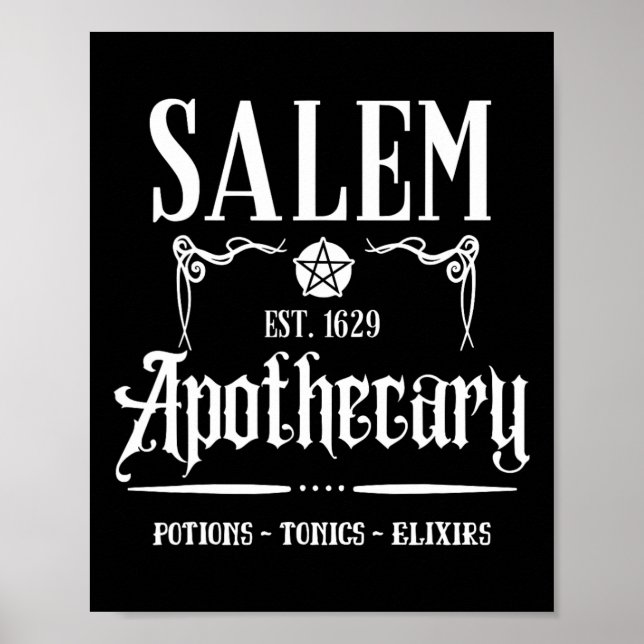 Poster Retro Funny Salem Witets Salteary Hall (Frente)