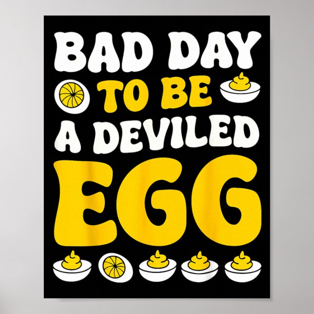 Poster Retro Funny Thanksgiving Dinner Bad Day To Be A De (Frente)