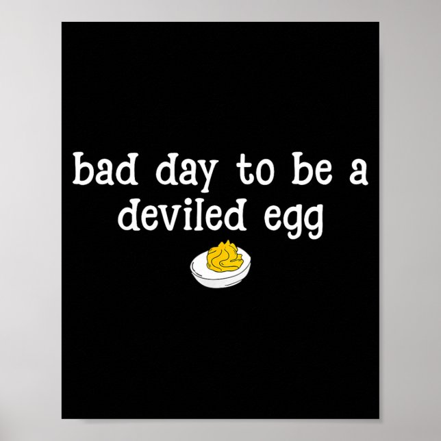 Poster Retro Funny Thanksgiving Dinner Bad Day To Be A De (Frente)