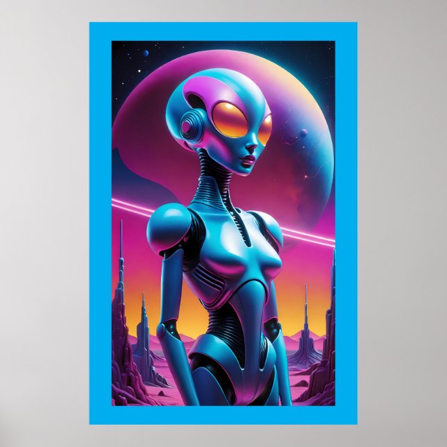 Poster Retro-Futurismo Indeterminado - Ken Gage Art (Frente)
