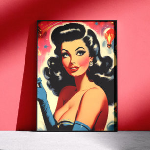Poster Retro Glam Pin-up