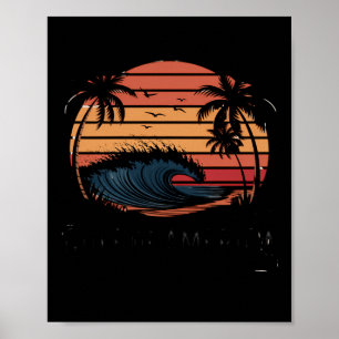 Poster Retro Golfo Dos Eua América 2025 Bandeira American