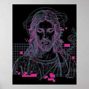 Poster Retro Grid Jesus Rei dos Reis Apocalipse 19:16