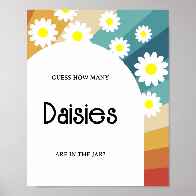 Poster Retro Groovy - adivinha quantos jogos DAISIES Post (Frente)