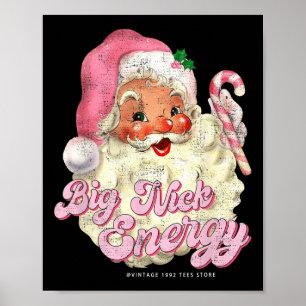 Poster Retro Groovy Big Nick Papai noel Papais noeis Ener