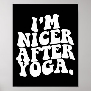 Poster Retrô Groovy Eu Fico Mais Simpático Depois do Yoga