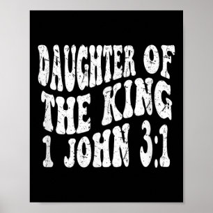 Poster Retro Groovy Faith 1 John 3 1 Filha Do Rei