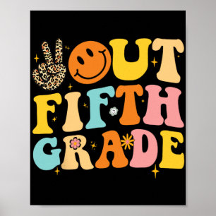 Poster Retro Groovy Feliz Dia Passado Da Escola