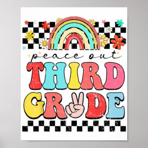 Poster Retro Groovy Feliz Dia Passado Da Escola