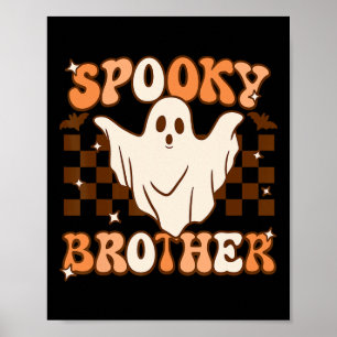 Poster Retro Groovy Halloween Ghost Spooky Irmão Costum
