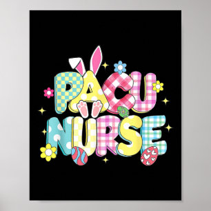 Poster Retro Groovy Pacu Enfermeira Bunny Ear Engraçado P