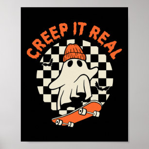 Poster Retro Halloween É Um Grande Ghost Boy Call Seaso