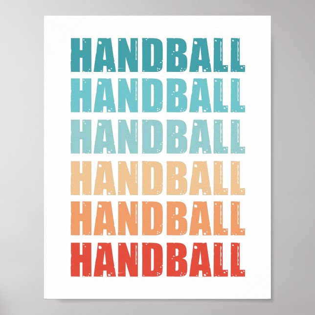 Poster Retro Handball Vintage Gift (Frente)