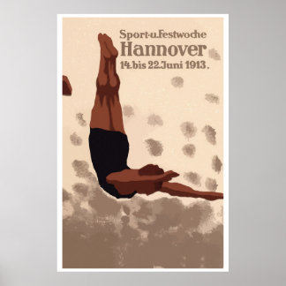 Poster Retro Hannover Alemanha Sports Divad
