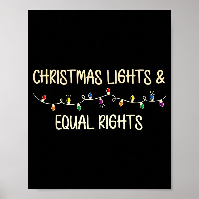 Poster Retro Holiday Lights &amp; Reproductive Rights Xma (Frente)
