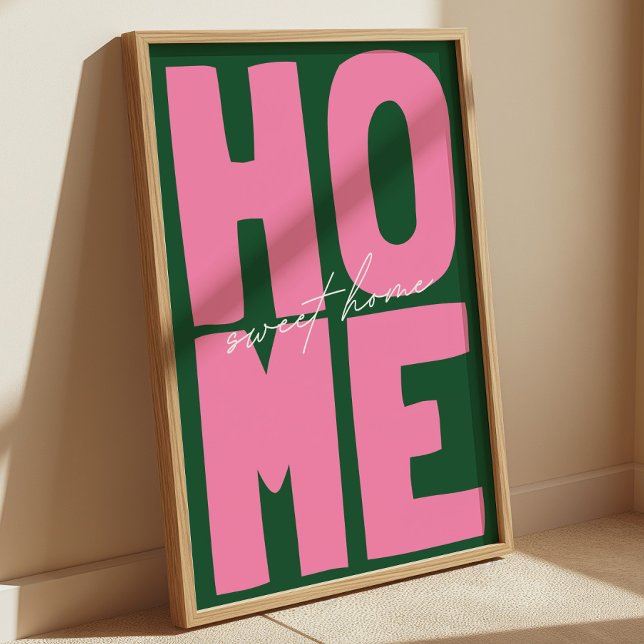 Poster Retro "Home Sweet Home" Bold Typography (Criador carregado)
