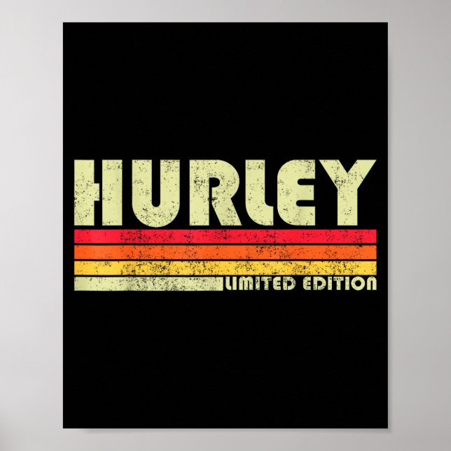 Poster Retro Hurley Home State Cool 70s 80s Style Sunset  (Frente)