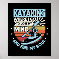 Retro Kayaking Onde Vou Ao Perder Da Minha Mente E